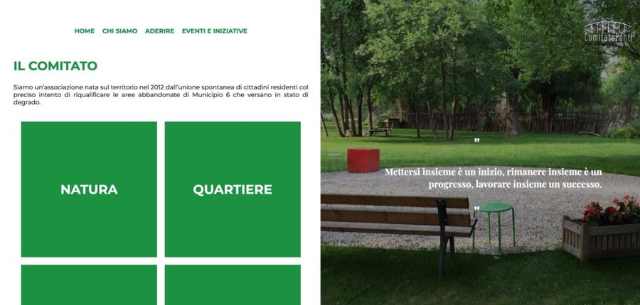 Website for an environmental non-profit association