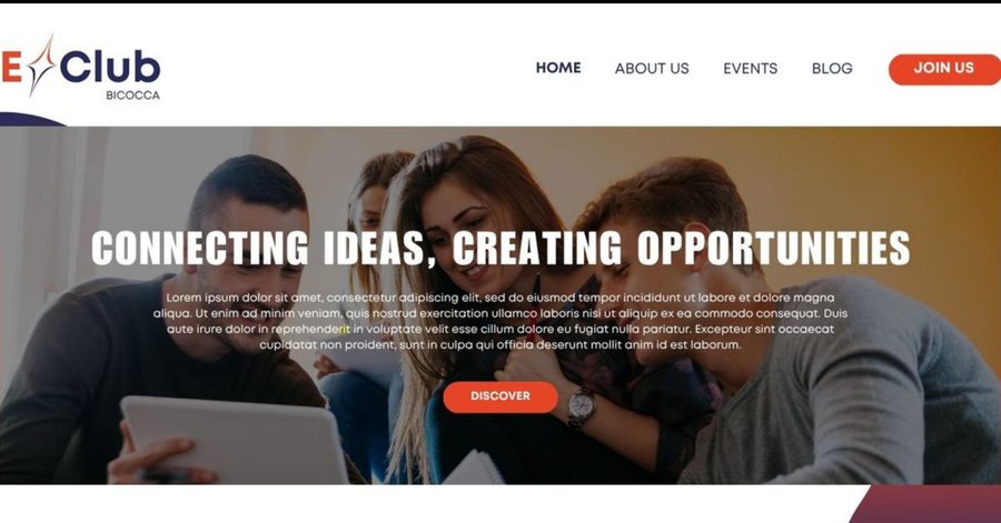 eclub-bicocca.com website hero