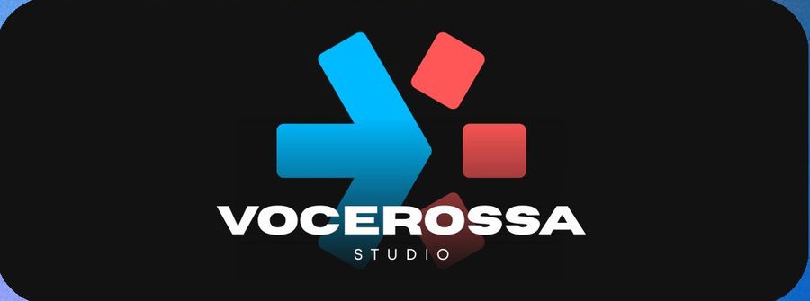 VoceRossa Studio logo lockup